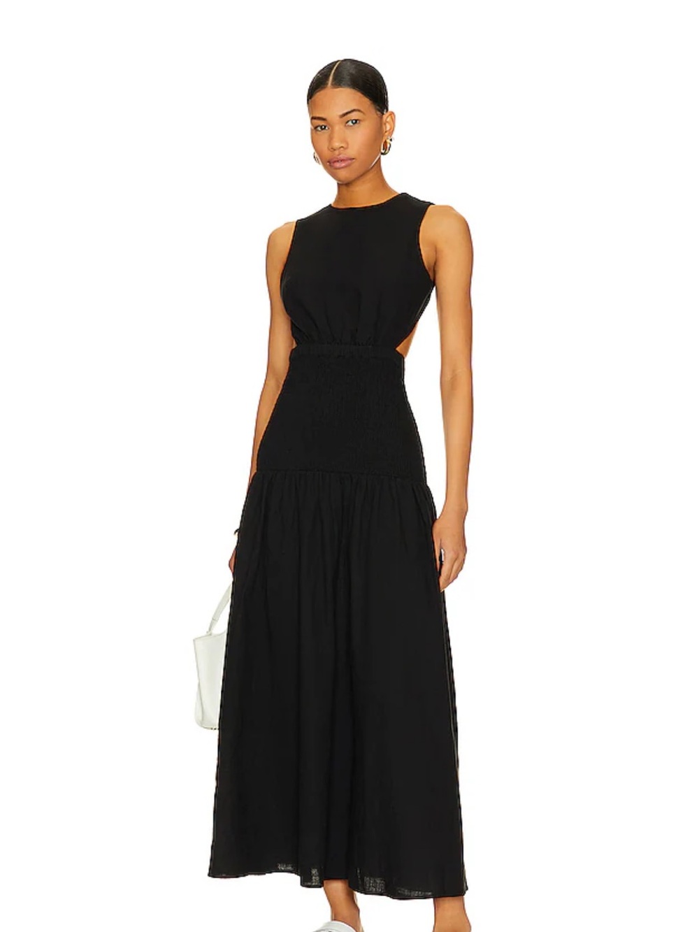 SNDY Lottie Black Sleeveless Maxi Dress